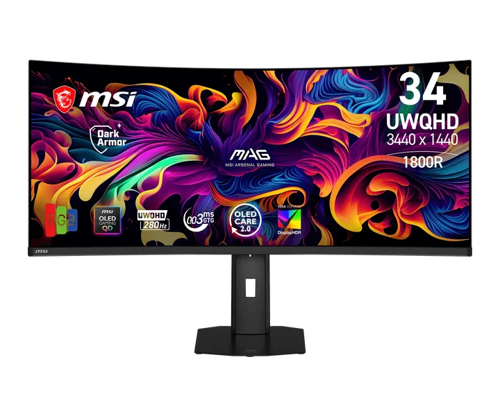 MSI MAG 341CQP QD OLED X28 doğrulanmış ürün görseli 1