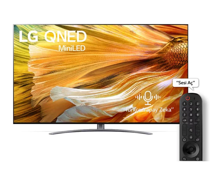 LG QNED MiniLED 4K TV, 65 inç QNED916 Serisi, webOS 21 Smart AI ThinQ , Uydu Alıcılı, Sihirli Kumanda Uyumlu, HDR10, HLG, 2021 (65QNED916PA) doğrulanmış ürün görseli 1