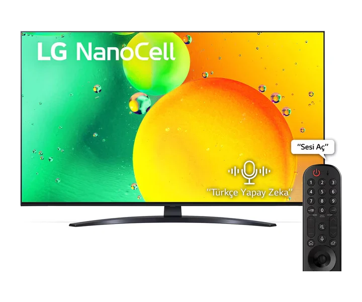 LG NanoCell 4K TV , 55 inç NANO766Q Serisi , webOS Smart AI ThinQ , Uydu Alıcılı, Sihirli Kumanda Uyumlu, HDR10 , HLG , AI Resim Pro , AI Ses Pro (55NANO766QA) doğrulanmış ürün görseli 1