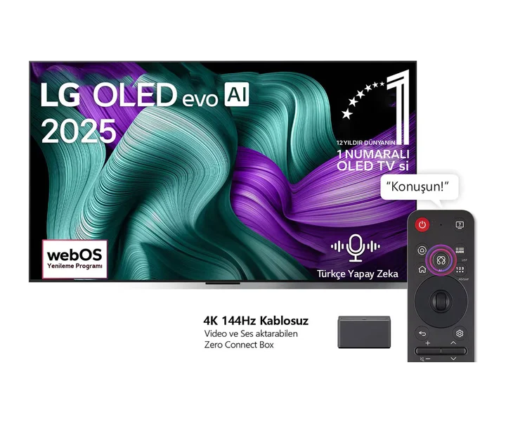 LG 83 inç LG OLED evo AI M5 4K 144Hz Video ve Ses Aktarımı ile Kablosuz Görüntü İletebilen TV (OLED83M59LA) doğrulanmış ürün görseli 1