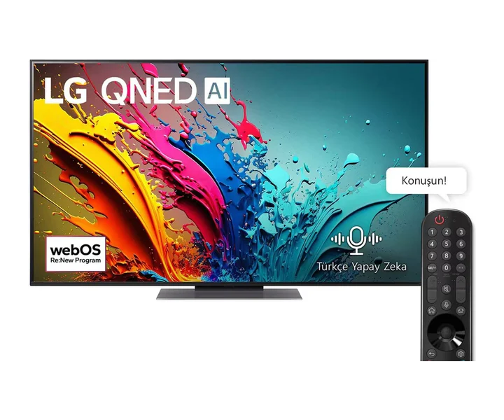 LG 55 inç LG QNED AI QNED86 4K Smart TV AI Sihirli Kumanda HDR10 webOS24 (55QNED86T6A) doğrulanmış ürün görseli 1