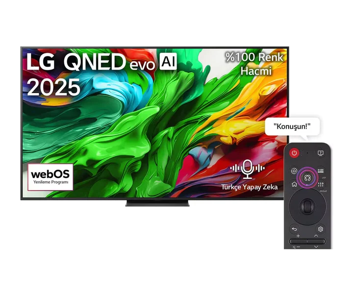 LG 65 inç LG QNED evo AI QNED86 MiniLED 4K 120Hz Smart TV AI Sihirli Kumanda webOS25 2025 (65QNED86A6A) doğrulanmış ürün görseli 1