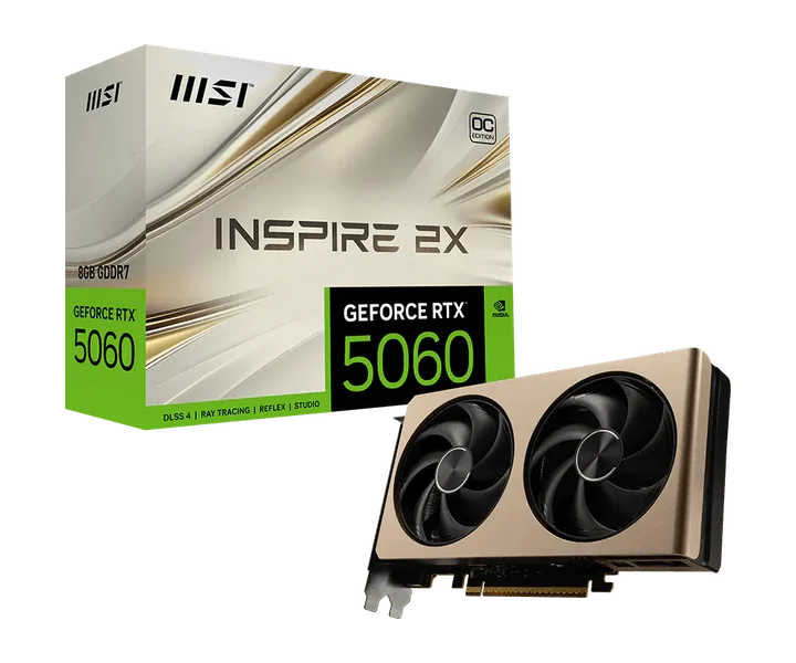 MSI GeForce RTX 5060 8G INSPIRE 2X OC doğrulanmış ürün görseli 1