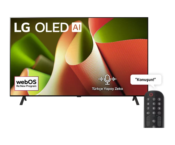 LG 77 inç LG OLED AI B4 4K Smart TV AI Sihirli Kumanda Dolby Vision webOS24 (OLED77B46LA) doğrulanmış ürün görseli 1
