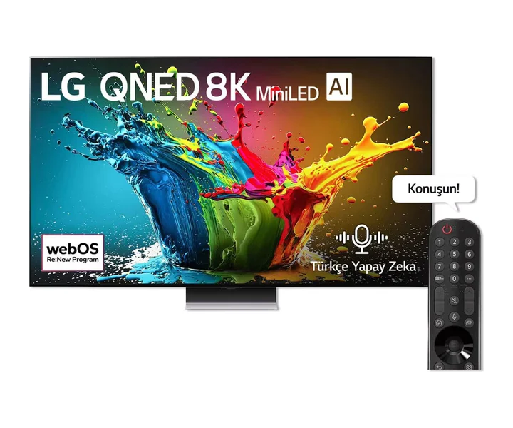 LG 86 inç LG QNED99 8K QNED MiniLED Smart TV AI Sihirli Kumanda HDR10 (86QNED99T9B) doğrulanmış ürün görseli 1